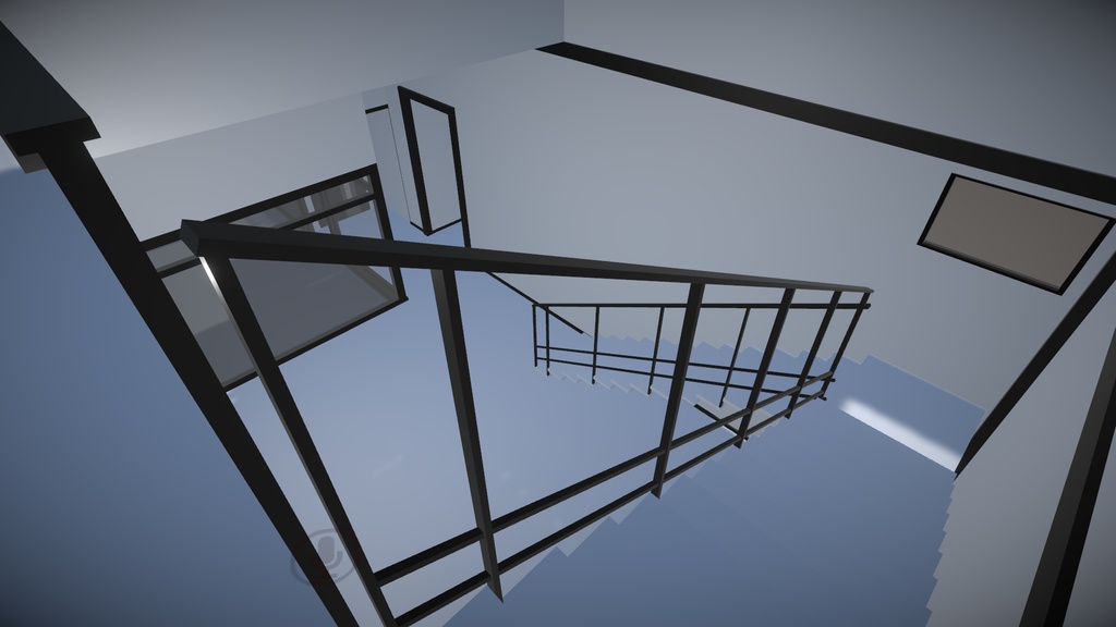 3Dモデル【Built in garage house】