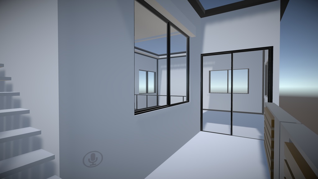 3Dモデル【Built in garage house】
