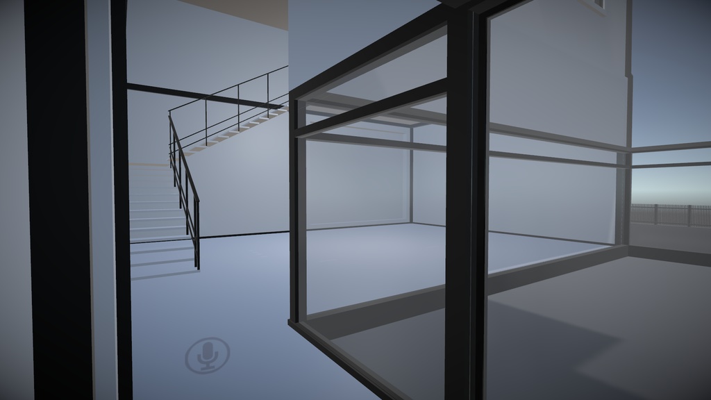 3Dモデル【Built in garage house】