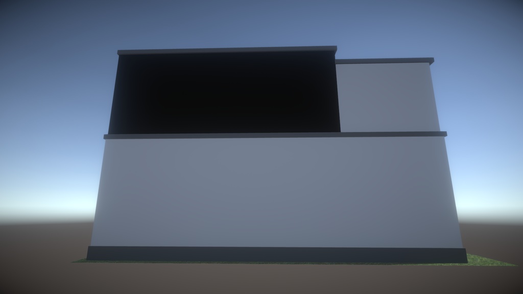 3Dモデル【Built in garage house2】