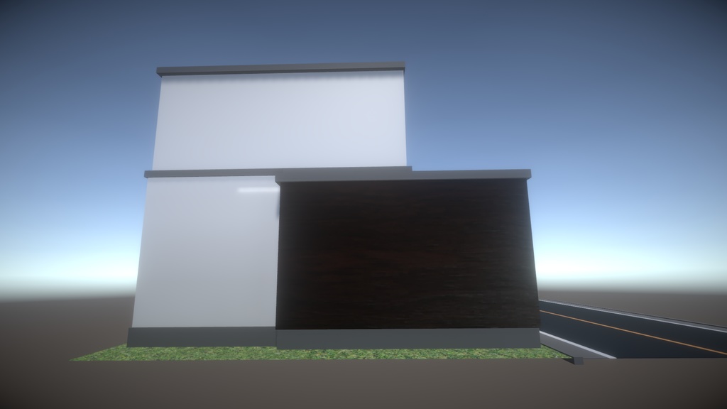 3Dモデル【Built in garage house2】
