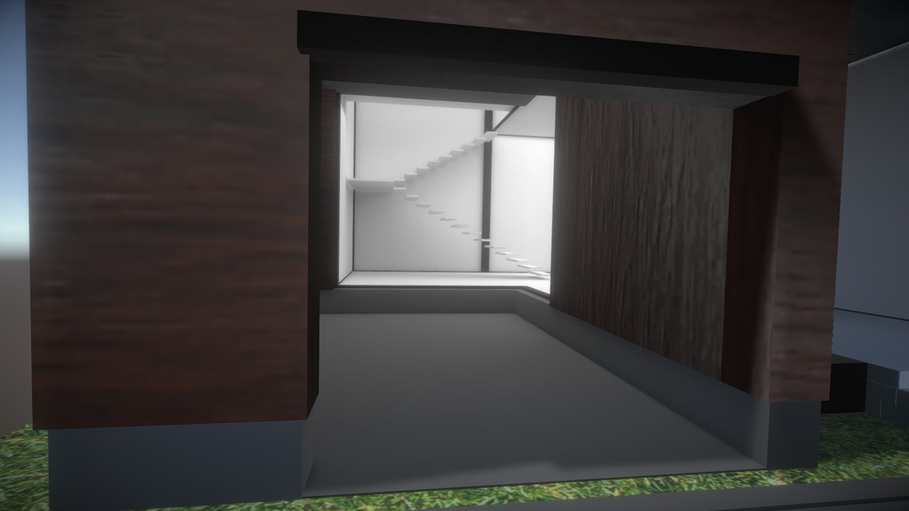 3Dモデル【Built in garage house2】