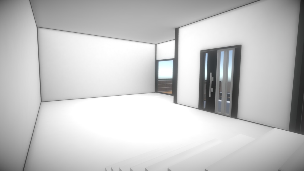3Dモデル【Built in garage house2】