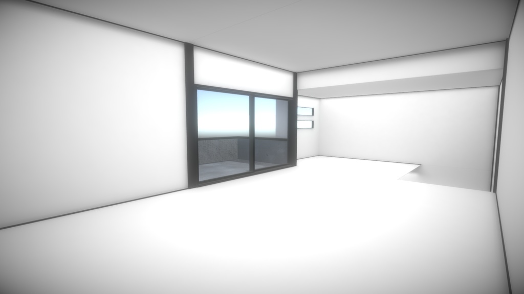 3Dモデル【Built in garage house2】