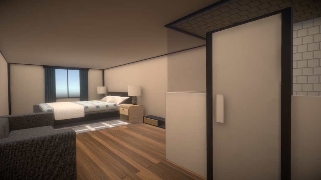 【Simple room 01】VRChat向けHome (SDK2/SDK3)