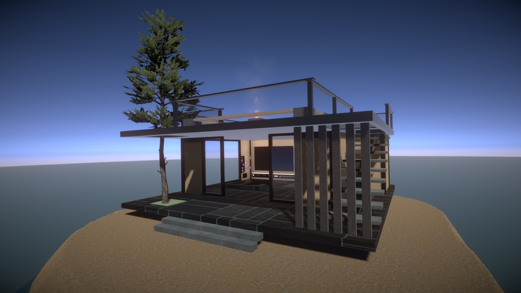 【Island house 01】VRChat向けHome (SDK3)