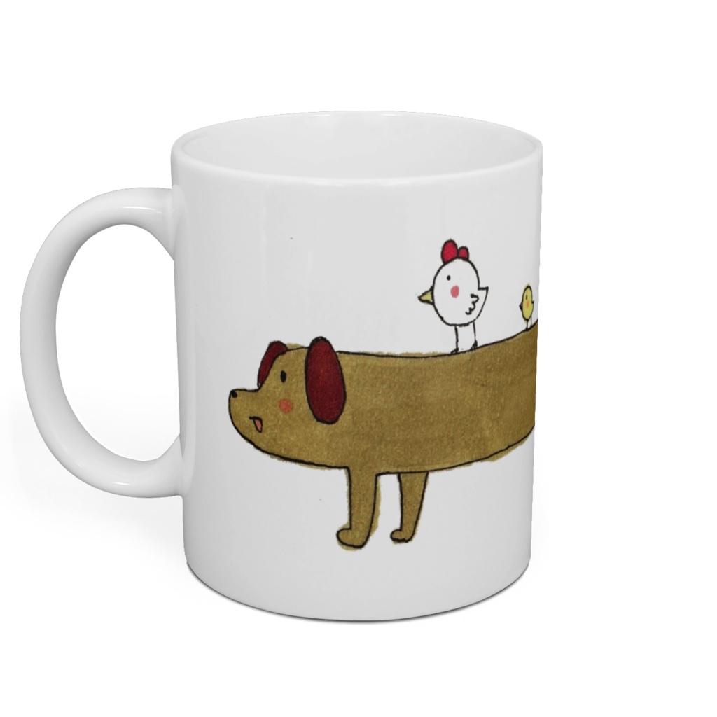 【左利き向け】ダックスフンドのマグカップ