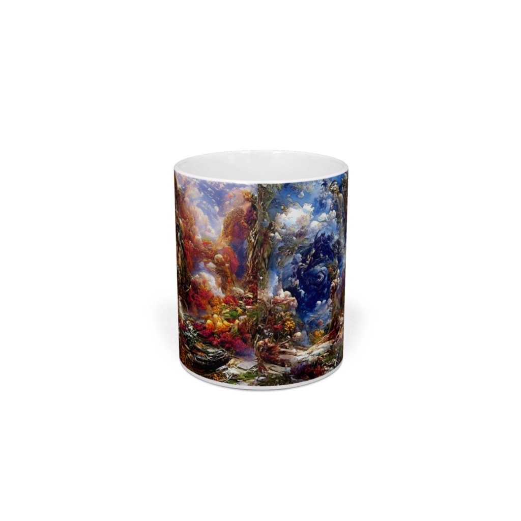 抽象画風「春夏秋冬A」のマグカップ