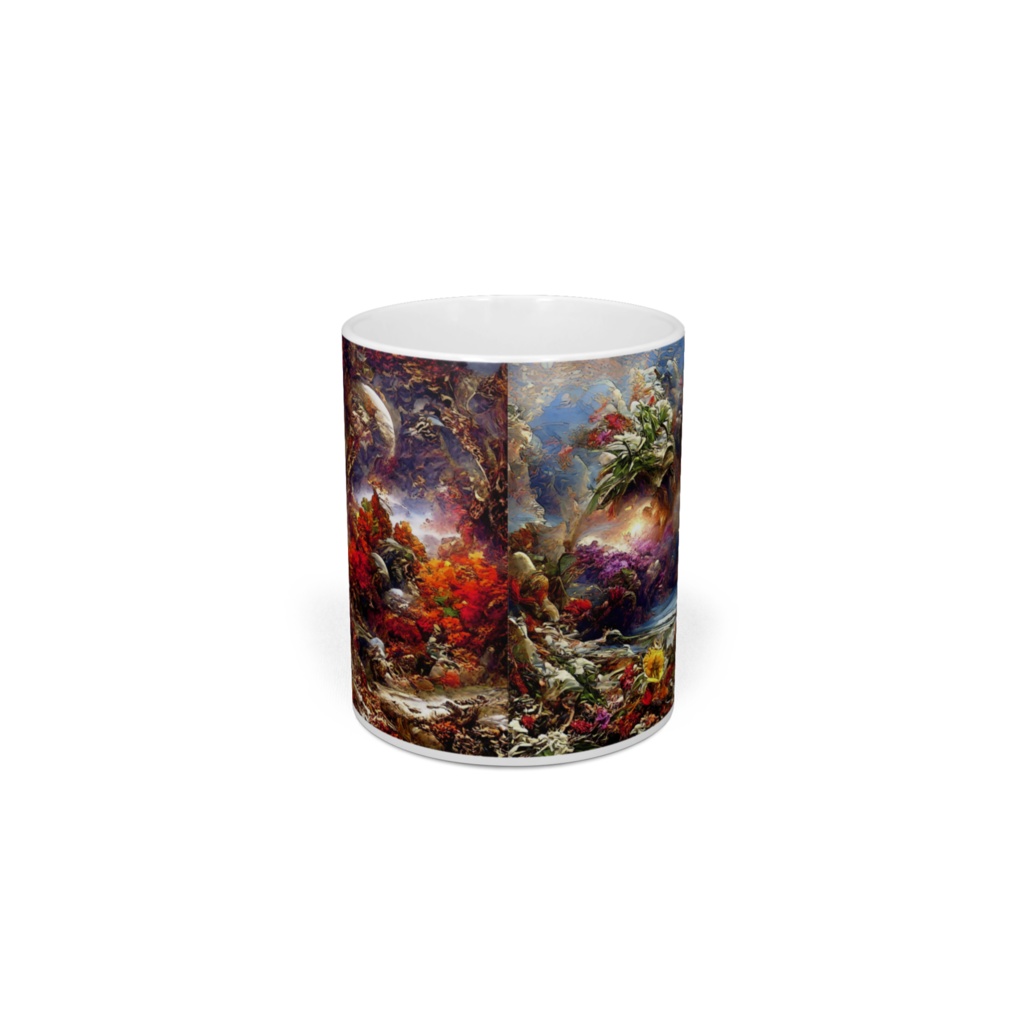 抽象画風「春夏秋冬B」のマグカップ