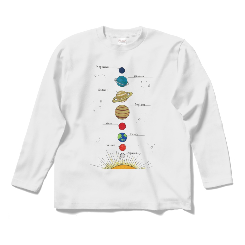 太陽系のTシャツ