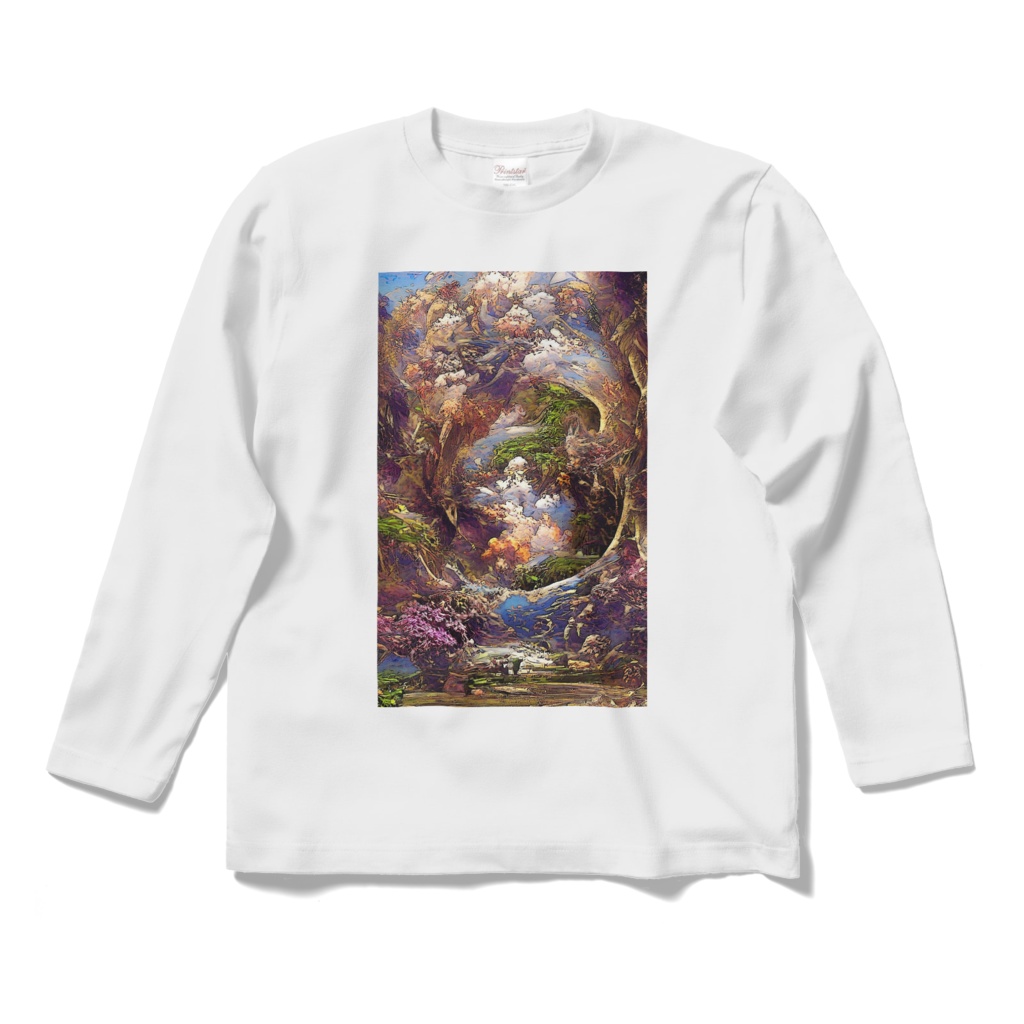 抽象画風「春B」のTシャツ