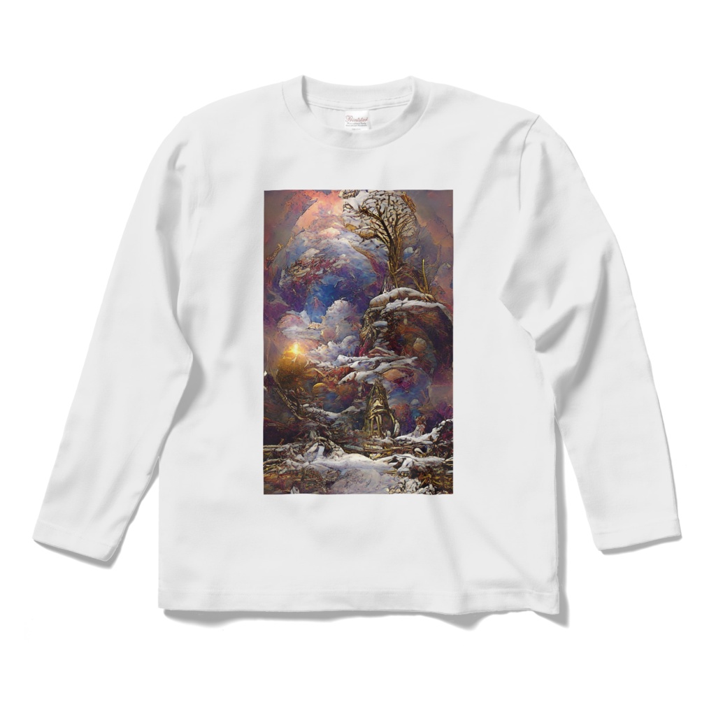 抽象画風「冬A」のTシャツ
