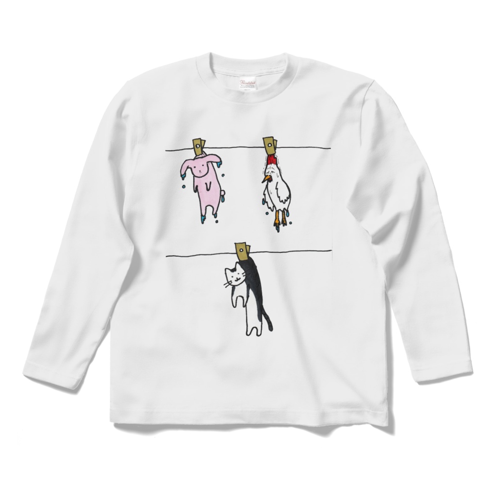 干される動物のＴシャツ