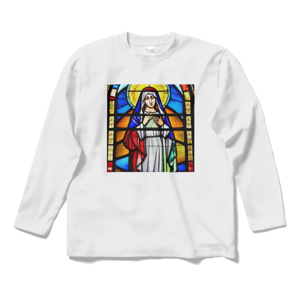 ステンドグラス風マリアのTシャツ