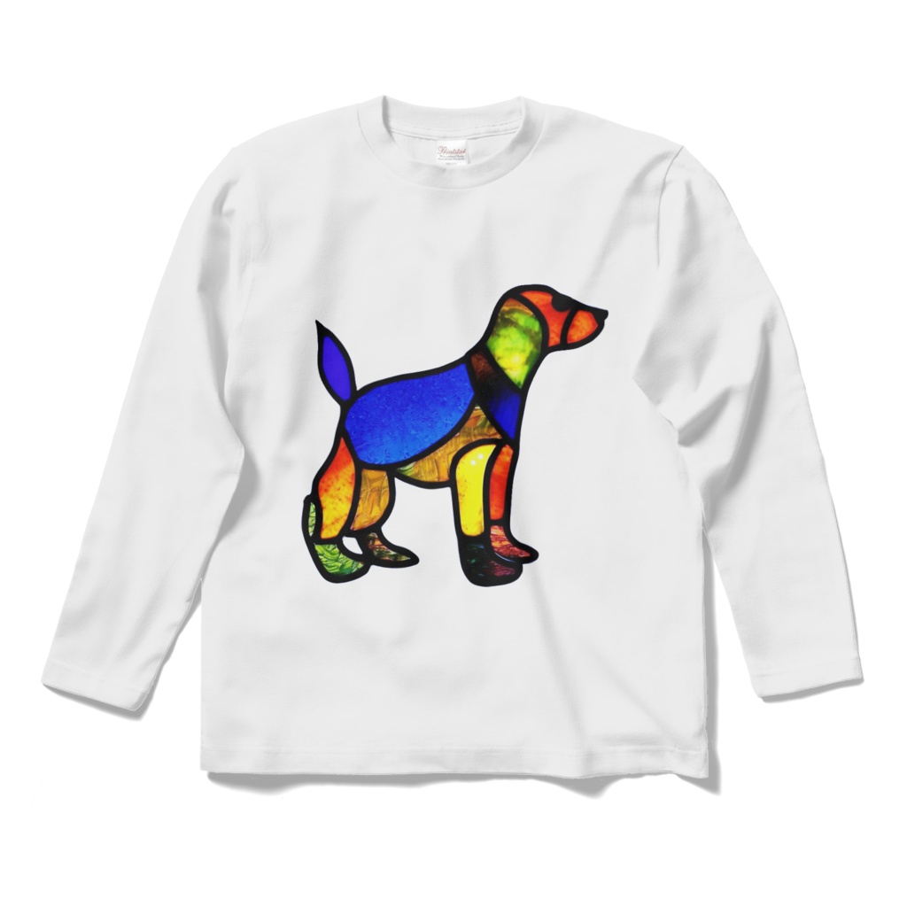 ステンドグラス風犬のＴシャツ