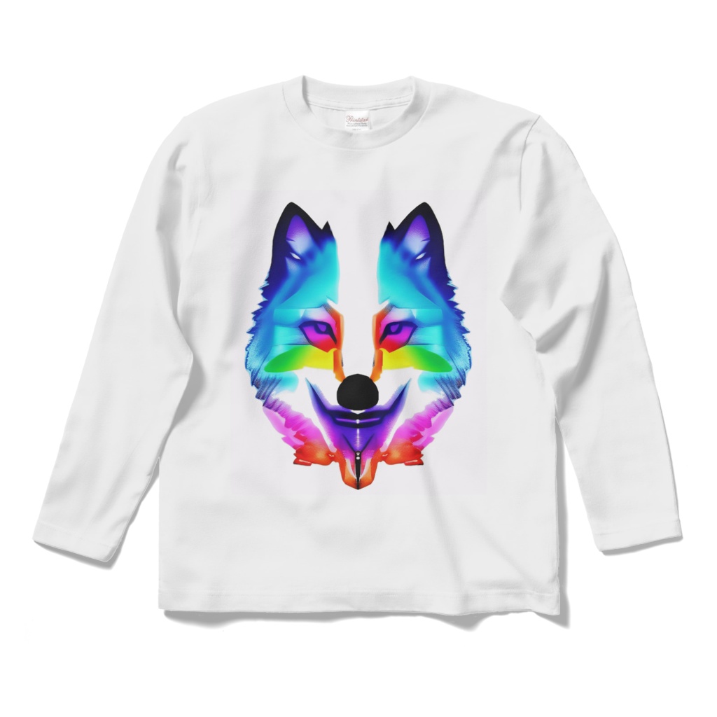 転写風ゲーミング狼のTシャツ