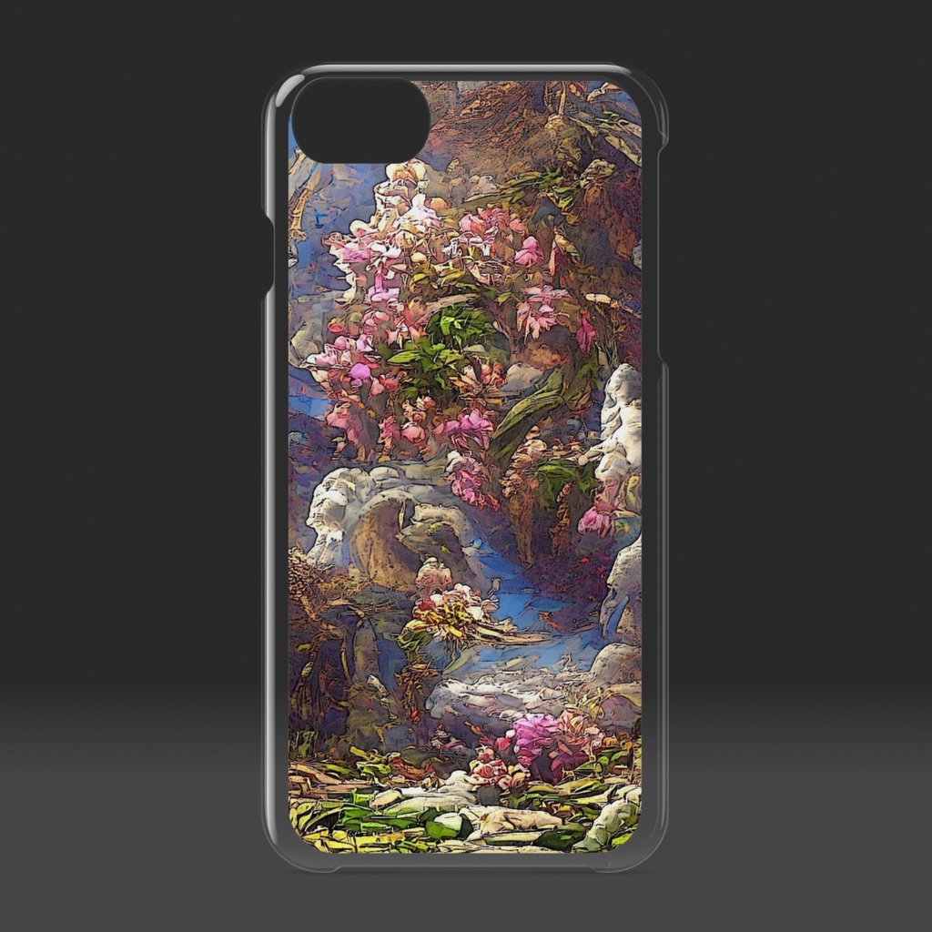 抽象画風「春A」のiPhoneケース