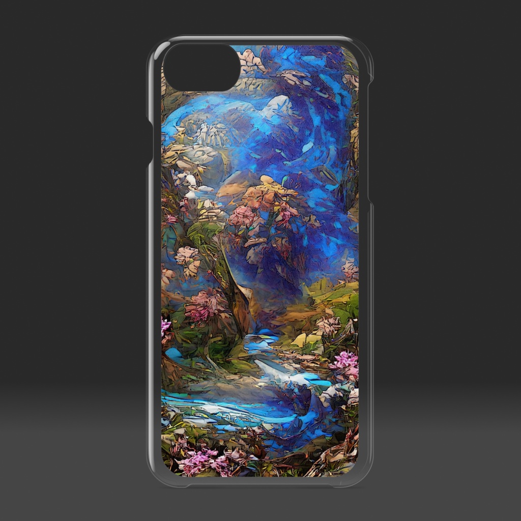 抽象画風「春C」のiPhoneケース