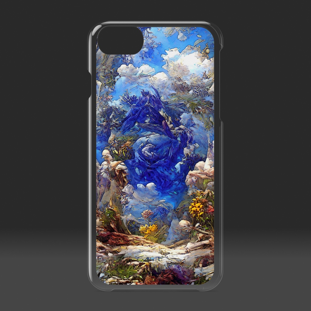 抽象画風「夏A」のiPhoneケース