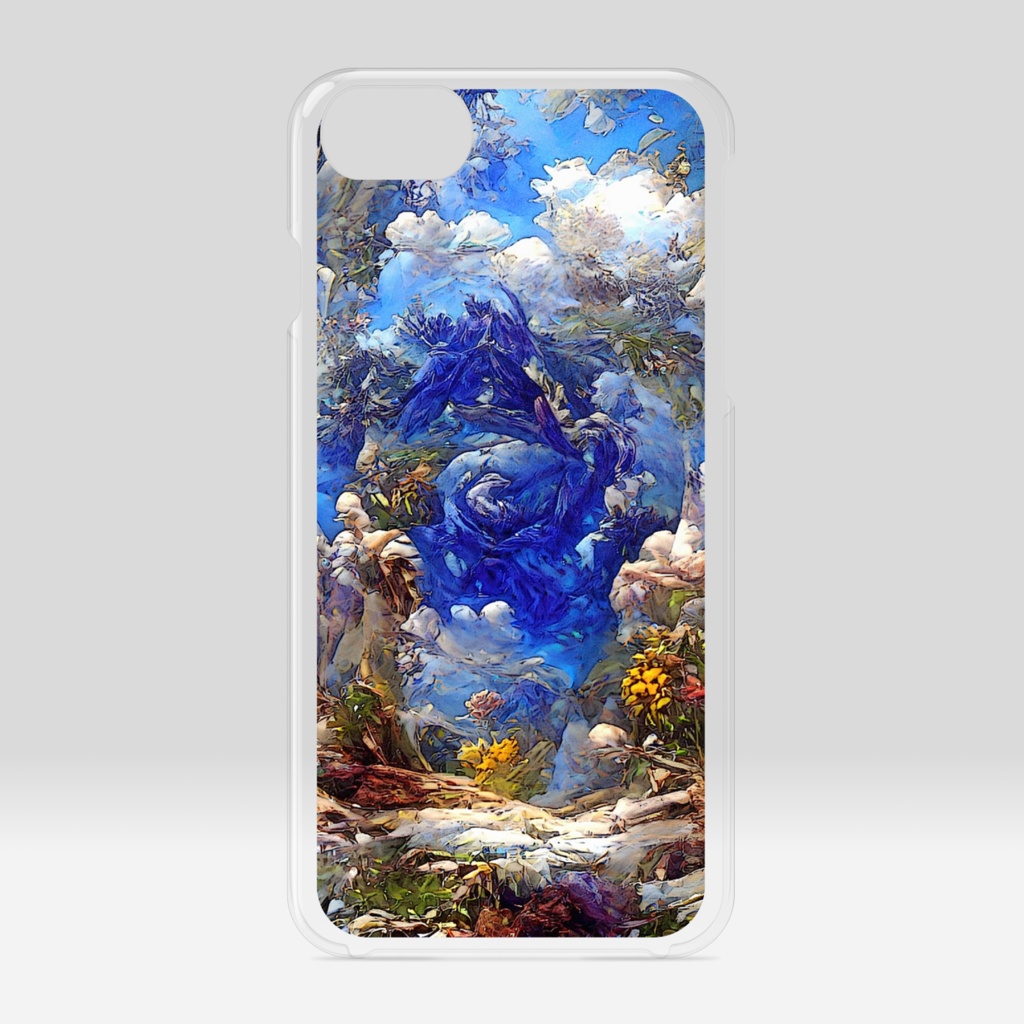 抽象画風「夏A」のiPhoneケース