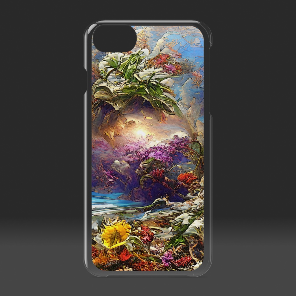 抽象画風「夏B」のiPhoneケース