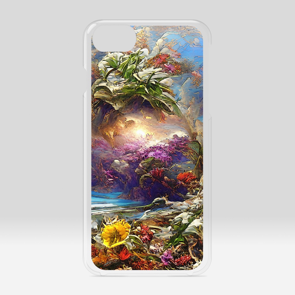 抽象画風「夏B」のiPhoneケース