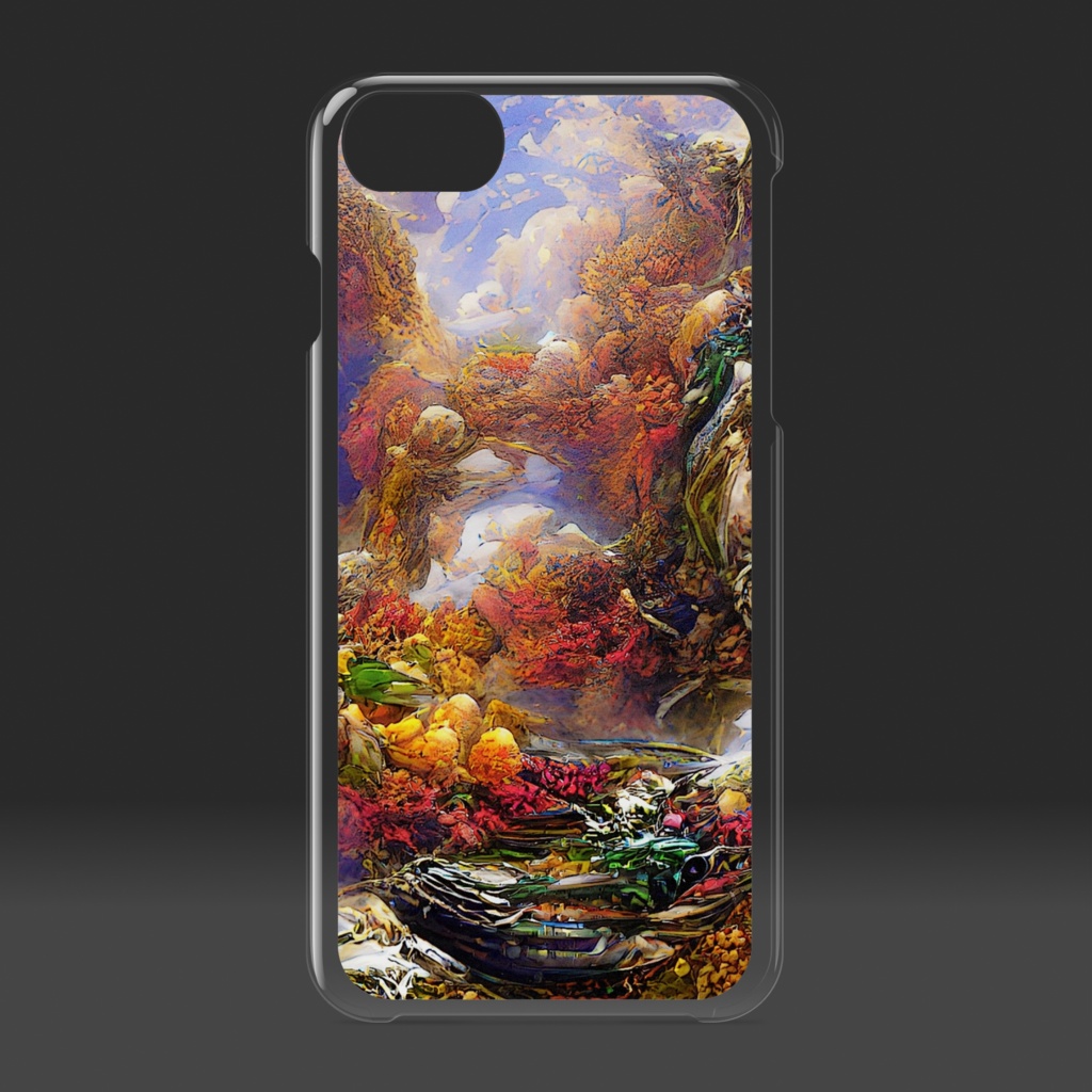 抽象画風「秋A」のiPhoneケース