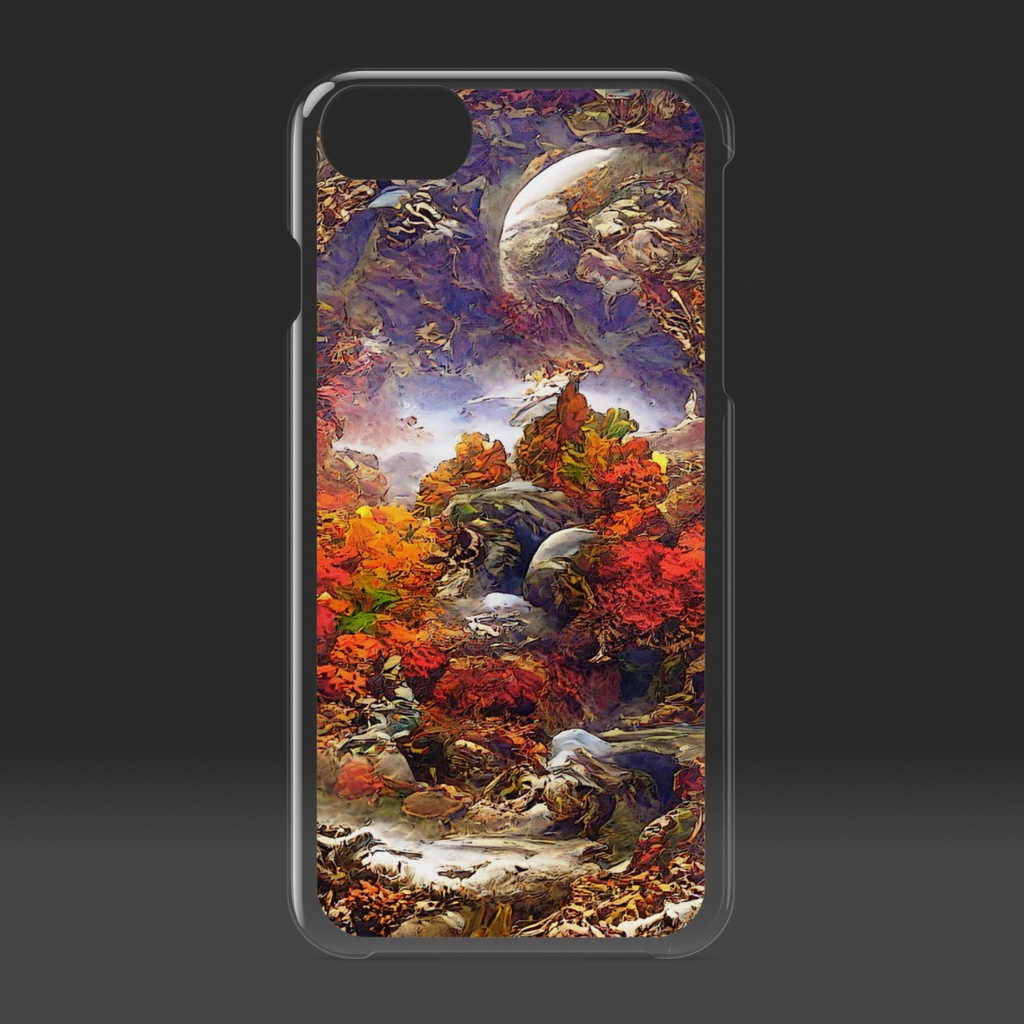 抽象画風「秋B」のiPhoneケース