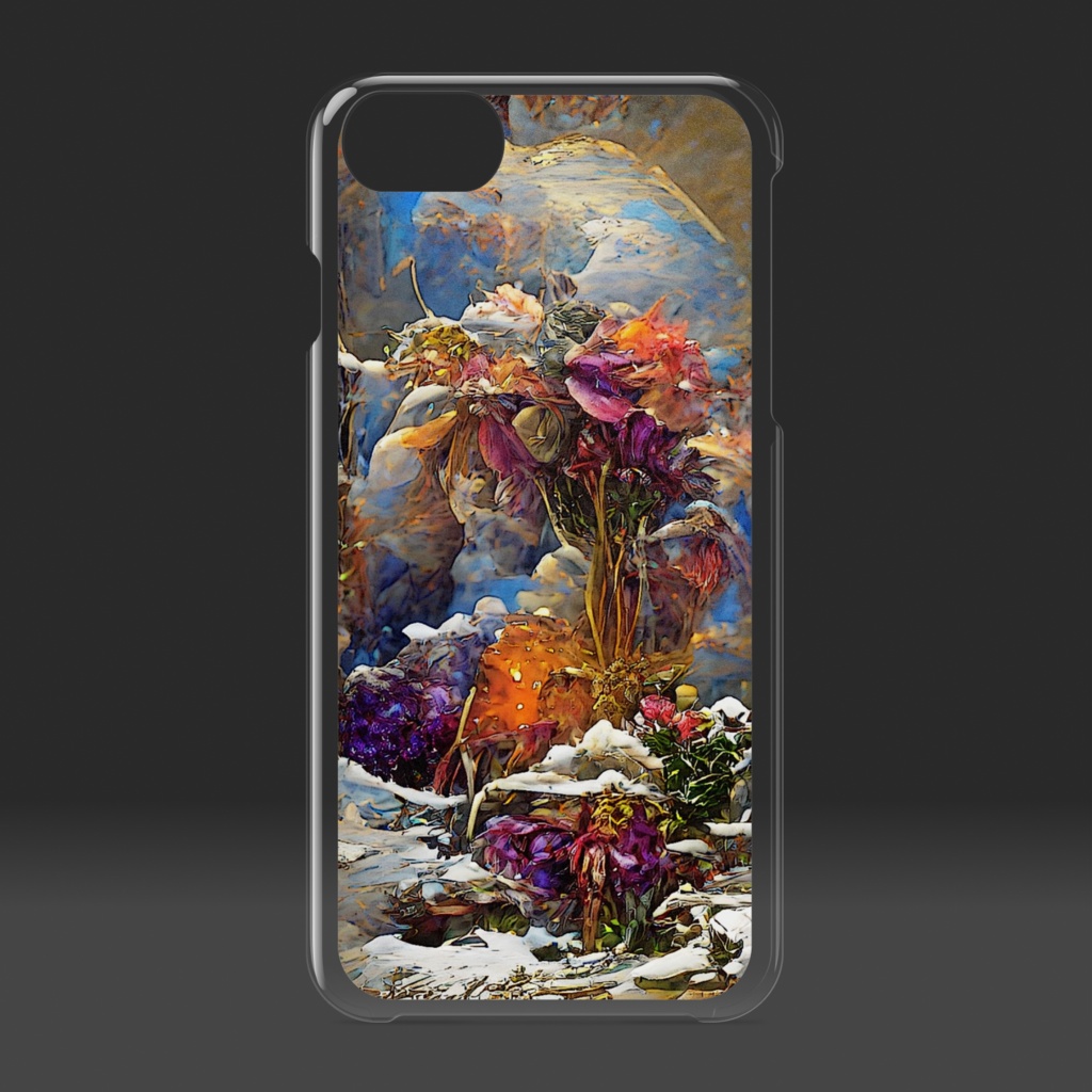 抽象画風「冬B」のiPhoneケース