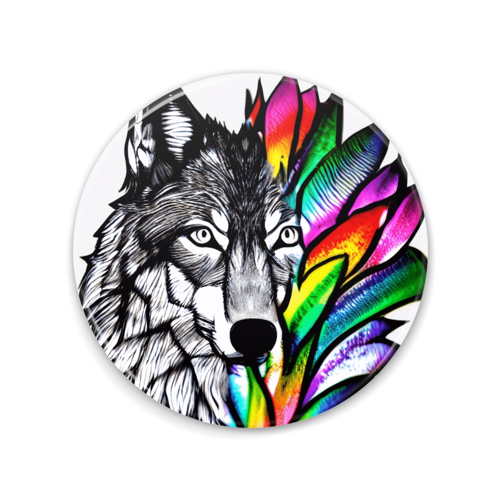 Wolf with Grassの缶ミラー