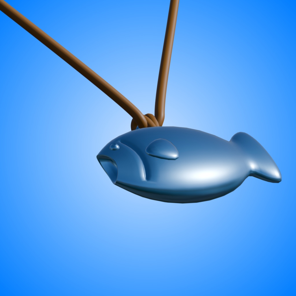 【VRC想定】シンプルお魚ペンダント