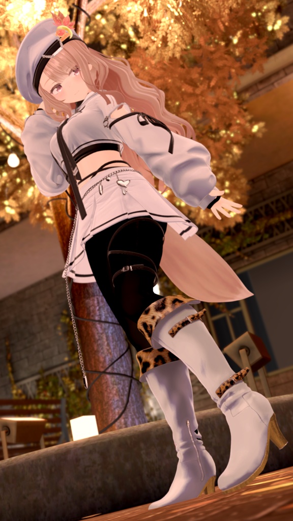 【carina】折り返しローヒールブーツ 23アバター対応