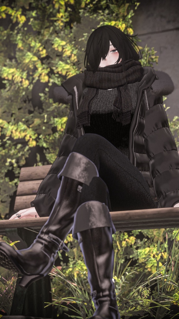 【carina】折り返しローヒールブーツ 23アバター対応