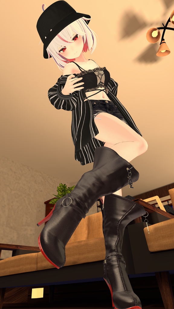 【Florecio】ハイヒールミドルブーツ 17アバター対応