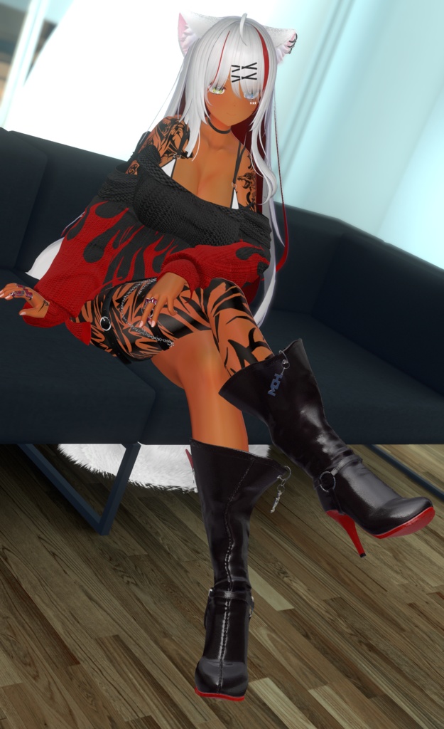 【Florecio】ハイヒールミドルブーツ 17アバター対応