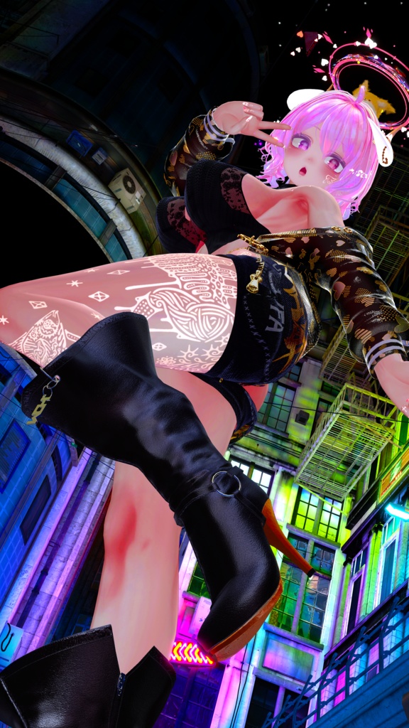 【Florecio】ハイヒールミドルブーツ 17アバター対応