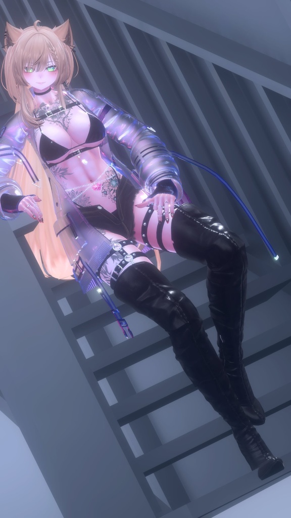 【EMMA】ハイヒールサイハイロングブーツ 15アバター対応