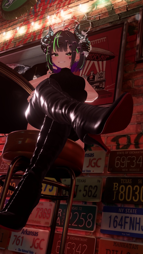 【EMMA】ハイヒールサイハイロングブーツ 15アバター対応