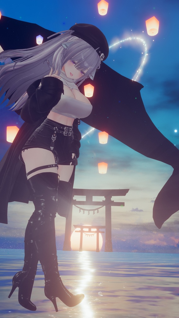 【EMMA】ハイヒールサイハイロングブーツ 15アバター対応