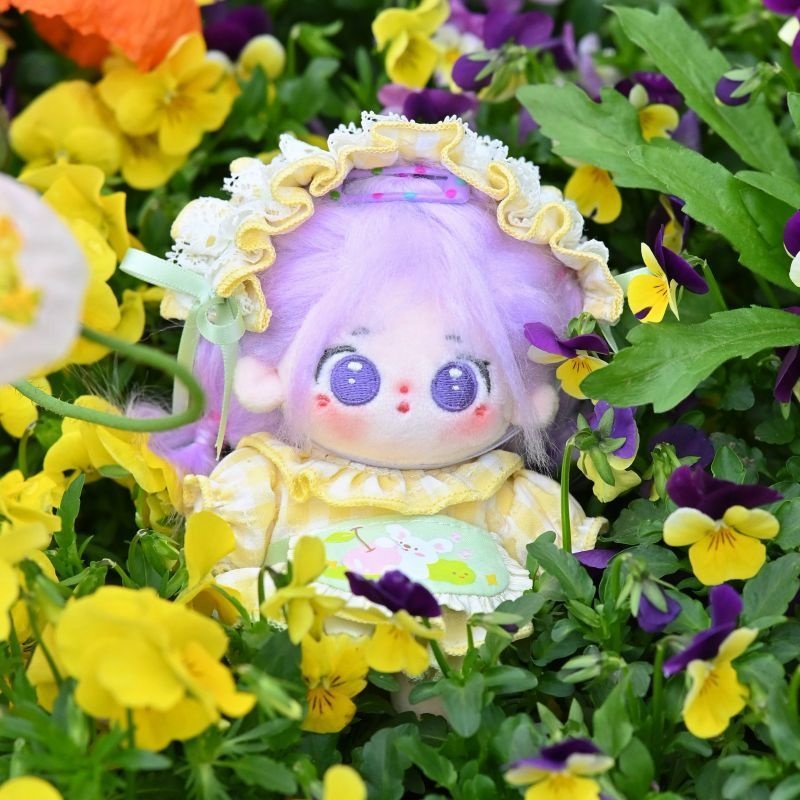 10cm ぬいぐるみ用 ちびぬい  4点セット ピクニックドレス 着せ替え服 かわいい