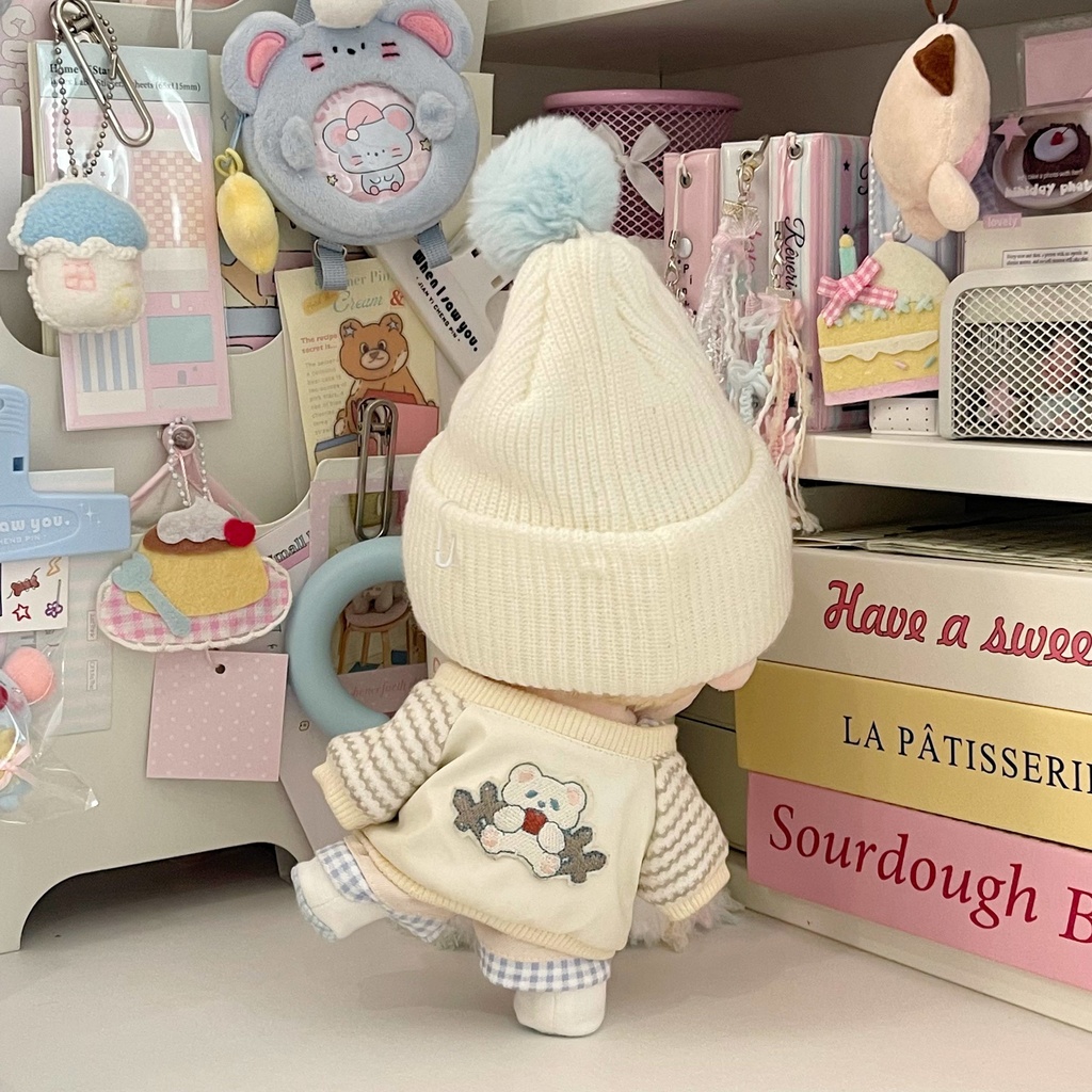 20cm ぬいぐるみ着せ替え 塩クリームドレス かわいい ぬい服 2種類