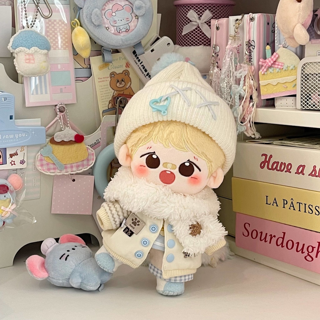 20cm ぬいぐるみ着せ替え 塩クリームドレス かわいい ぬい服 2種類