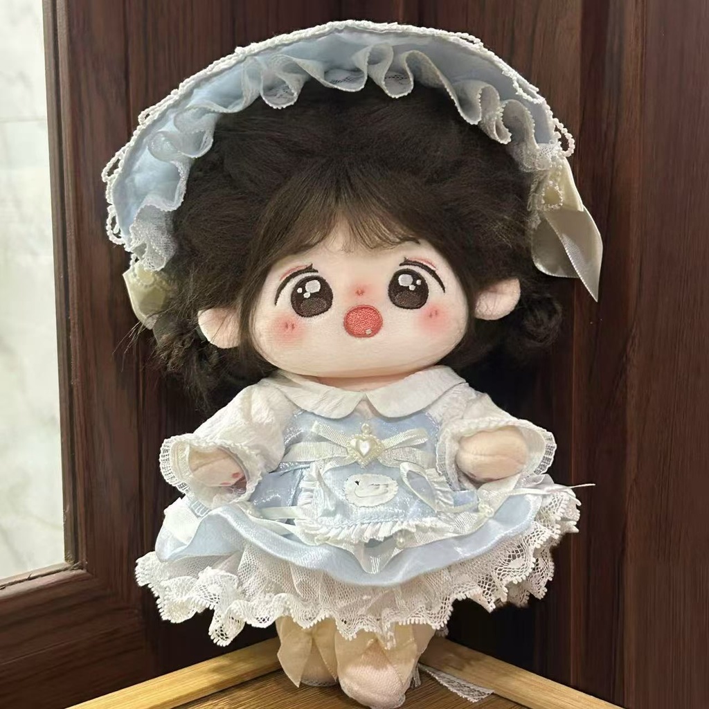 【4色】20cmぬいぐるみ用 オデット姫ドレス ボンネット 着せ替え 6点セット かわいい