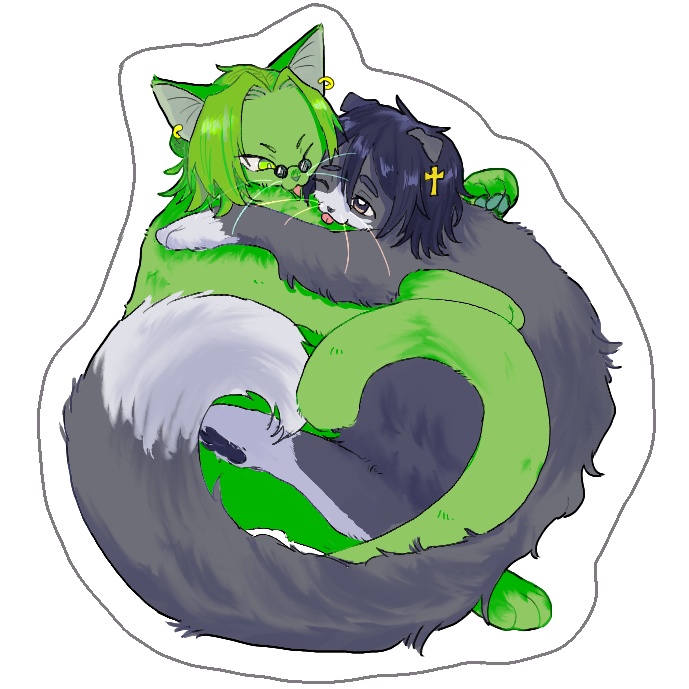 西仁にゃんにゃんアクリルキーホルダー