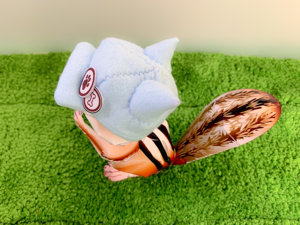 【型紙/Pattern】猫耳のキャスケット帽/Cat ears newsboy cap