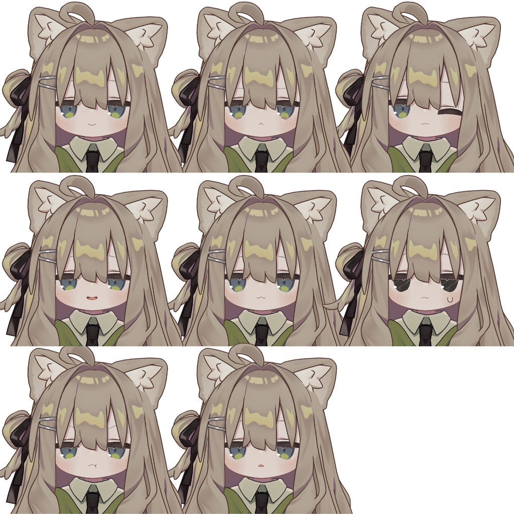 【Kipfel/キプフェル用】ジト目表情セット