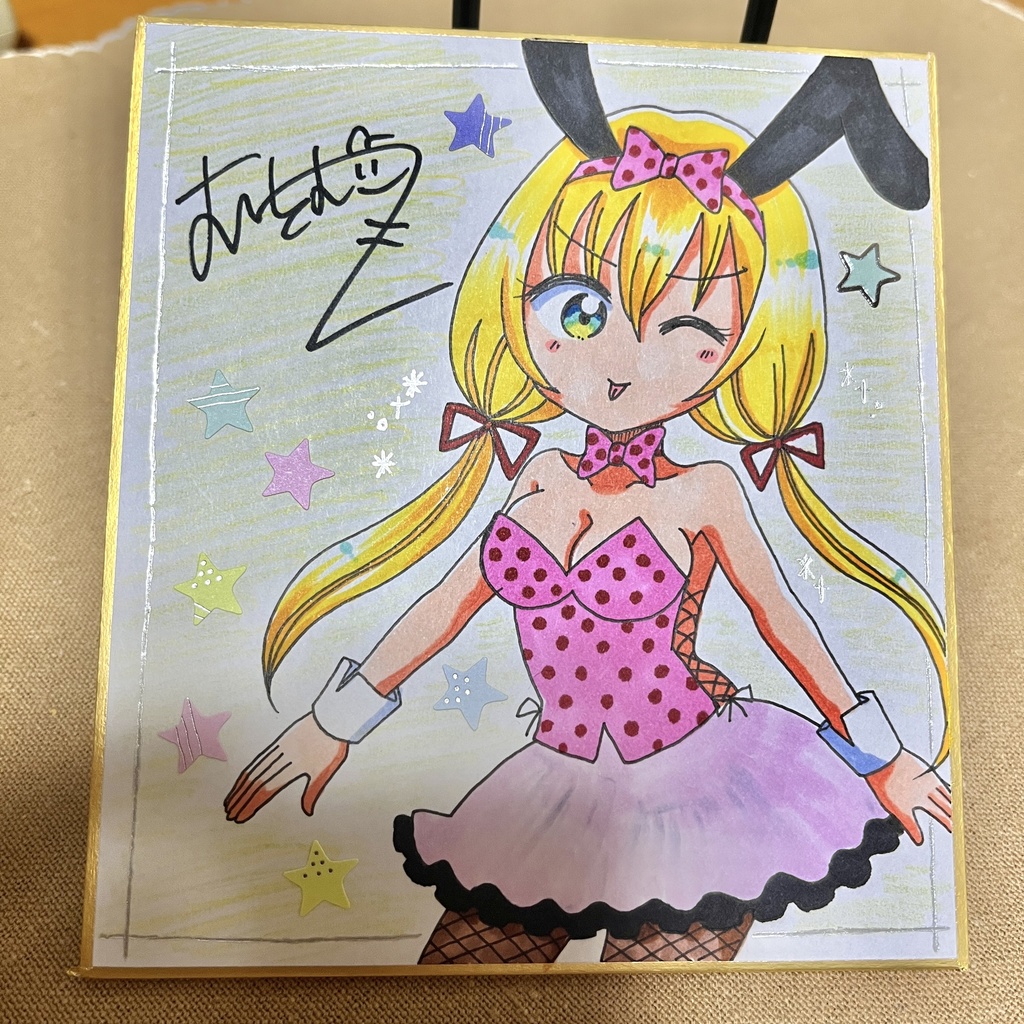 バニーちゃんミニ色紙