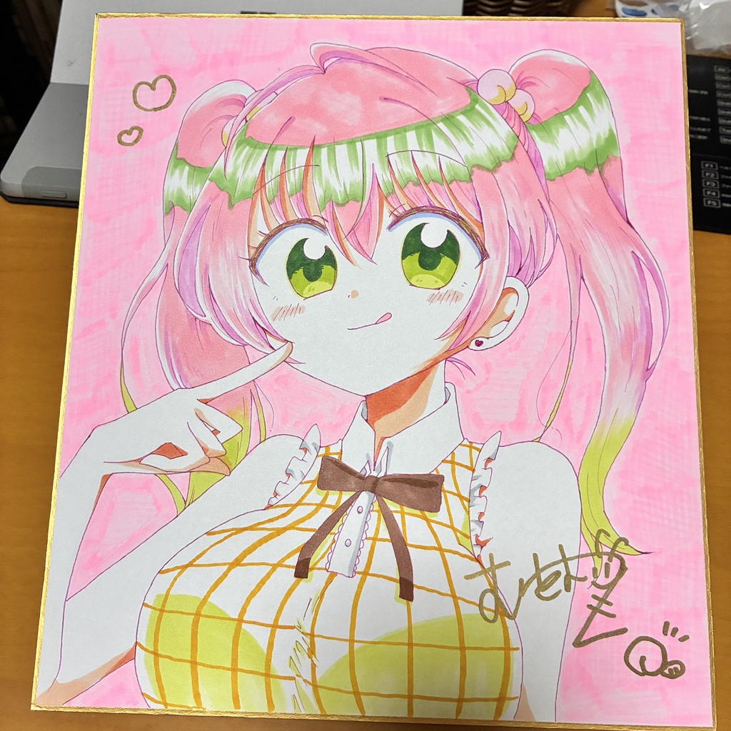 福島の桃ちゃん色紙