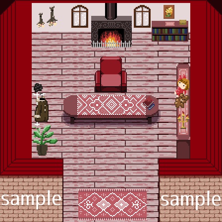 【PictSQUARE店舗外観】暖炉のある部屋