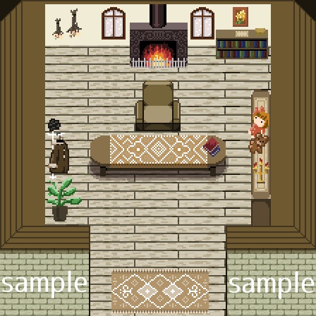 【PictSQUARE店舗外観】暖炉のある部屋